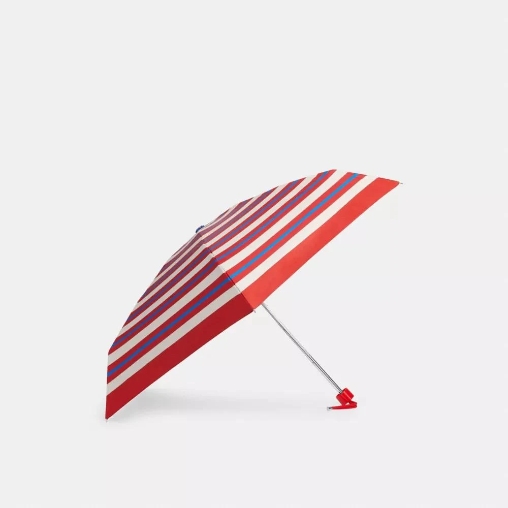 Coach Uv Protection Mini Umbrella In Stripe Print 1