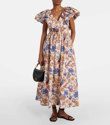 Ulla Johnson Francesca floral cotton poplin midi dress 2
