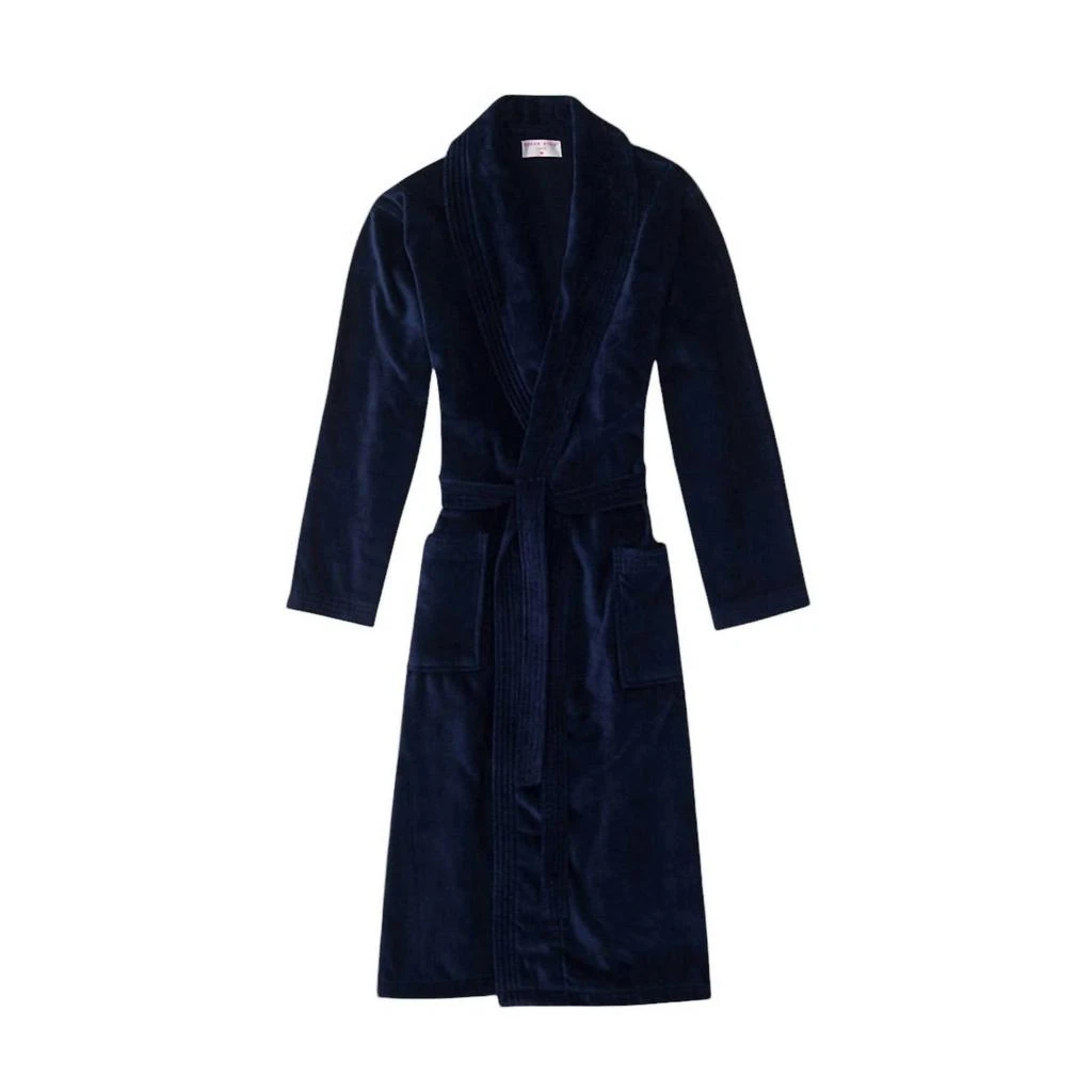 Derek Rose Men's Triton Terry Cotton Bathrobe 4