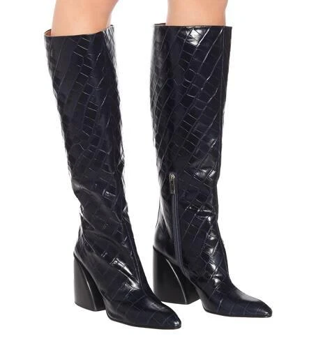 Chloé Wave croc-effect leather boots 5