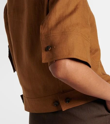 Max Mara Cropped linen shirt 5