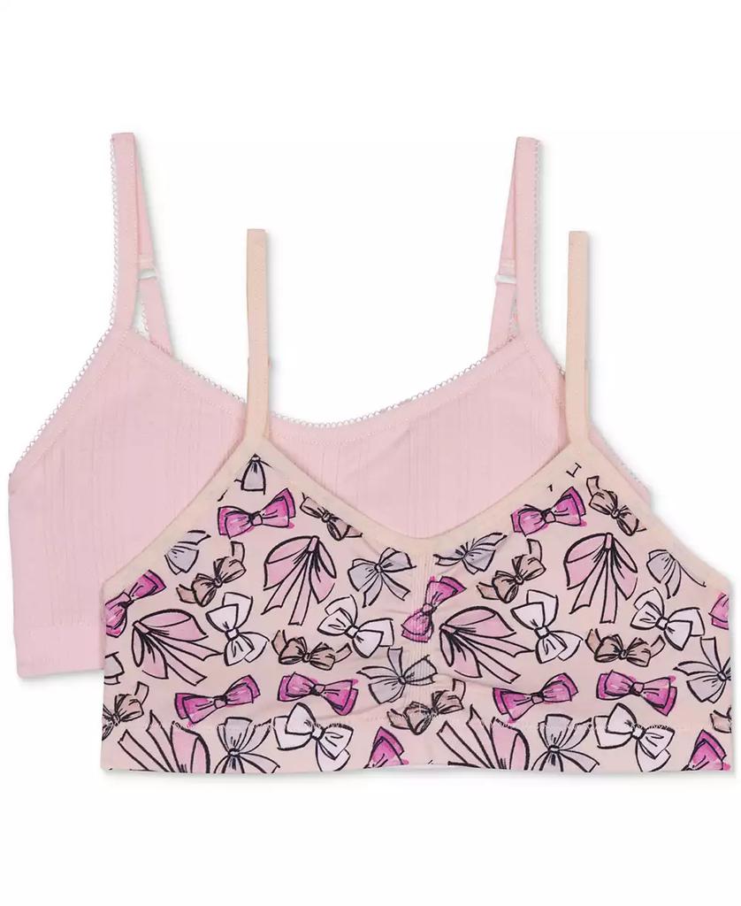 Maidenform Big Girls Seamless Ruched Crop Bras, Pack of 2
