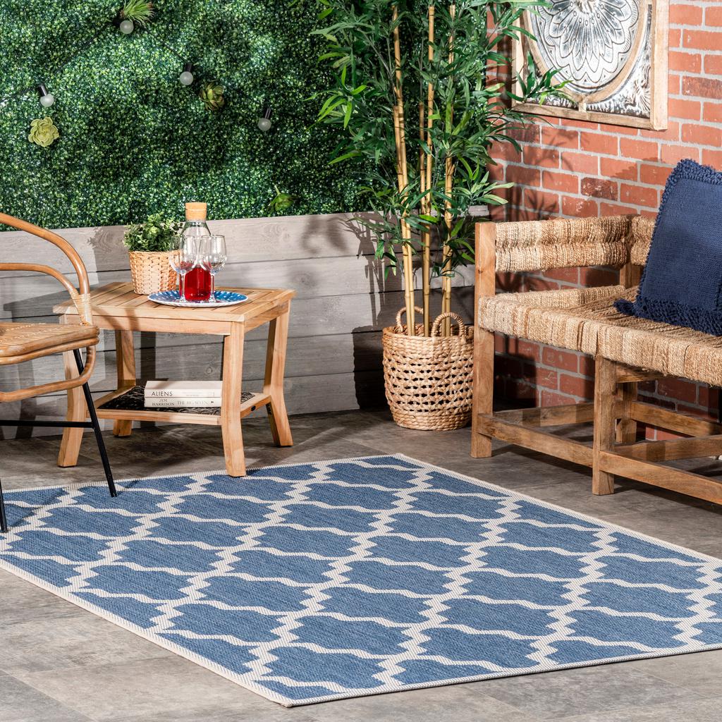 nuLOOM Machine Made Gina Outdoor Moroccan Trellis Area Rug