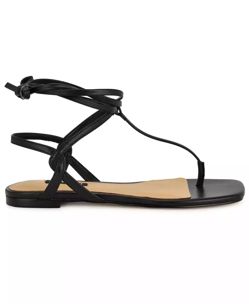 Nine West Women's Norta T-Strap Tie-Up Flat Sandals 2