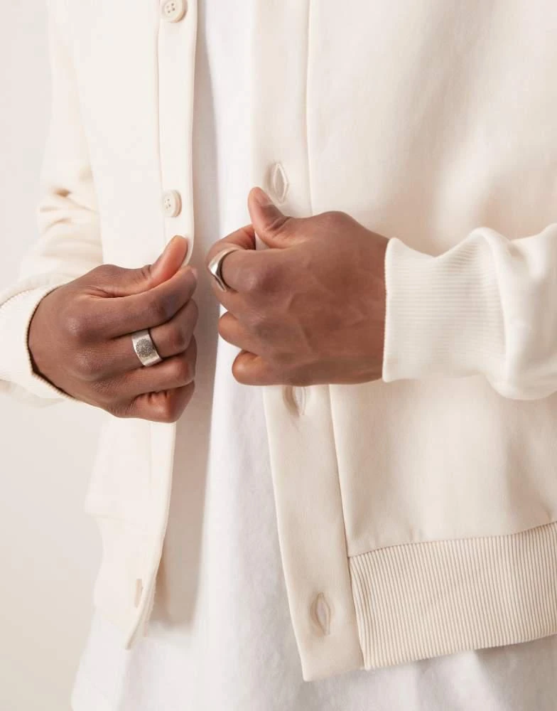 ASOS ASOS DESIGN premium heavyweight boxy oversized cardigan in white - CREAM 3