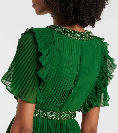 Self Portrait Crystal-embellished ruffled gown 6