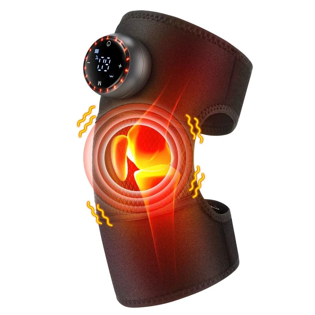 ERUULE Heating Massage Knee and Shoulder Elbow Pad with Smart Vibration and Hot Compress for Enhanced Blood Circulation and Muscle Relaxation - 2Pcs 3