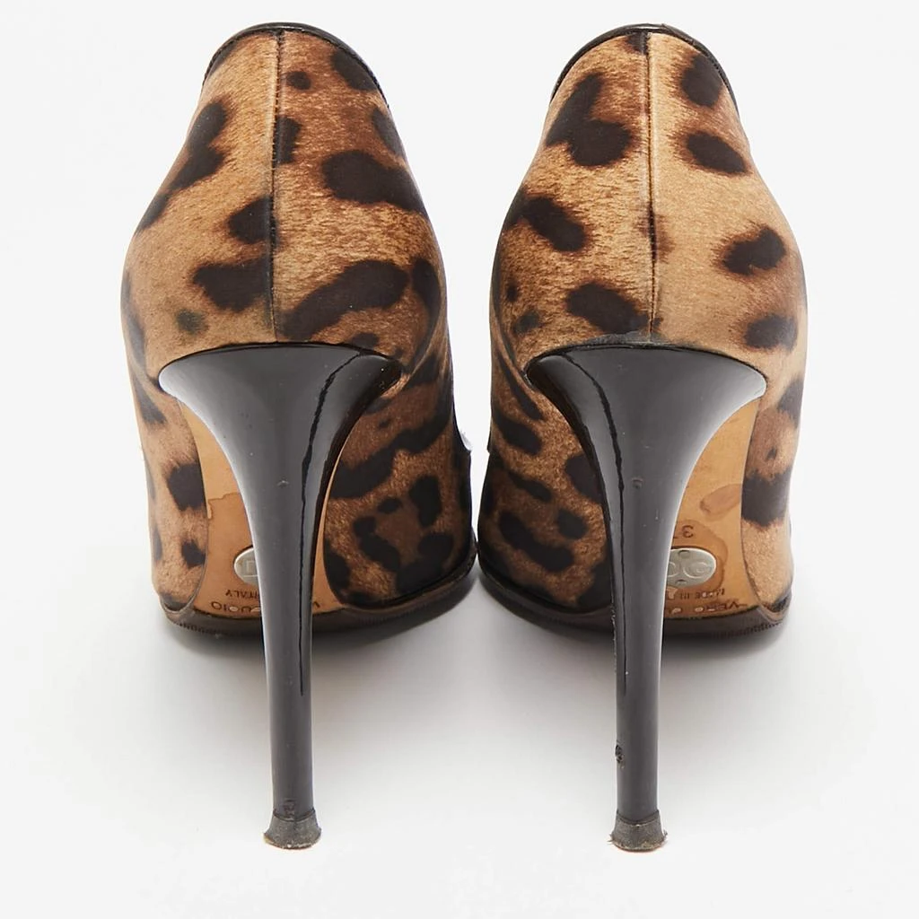 Dolce & Gabbana Dolce & Gabbana Brown/Beige Leopard Print Round Toe  Pumps Size 37 5