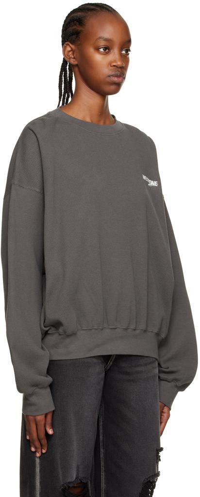 We11done Gray Printed Sweatshirt