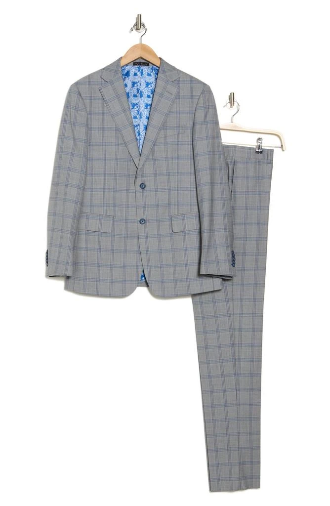 English Laundry Plaid Grey Wool Blend Suit 3