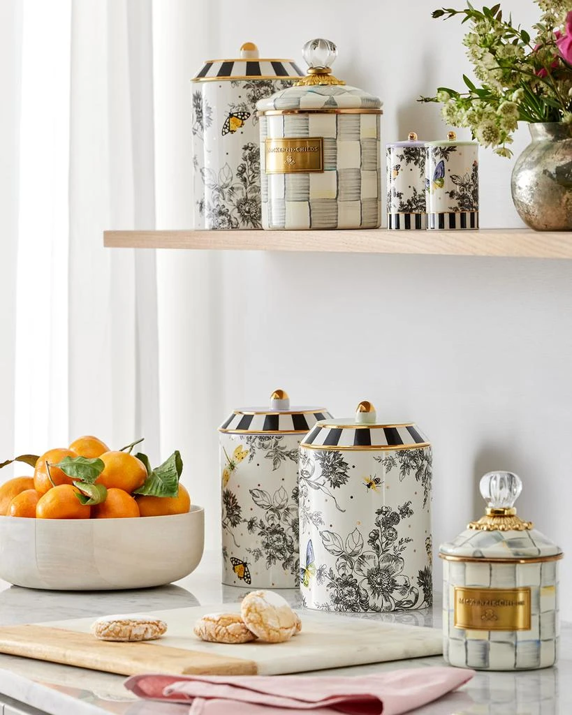 MacKenzie-Childs Butterfly Toile Canisters, Set of 3 3