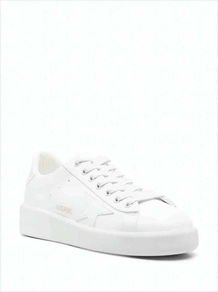 Golden Goose Minimalist White Low-Top Sneakers With Tonal Star Detail 2