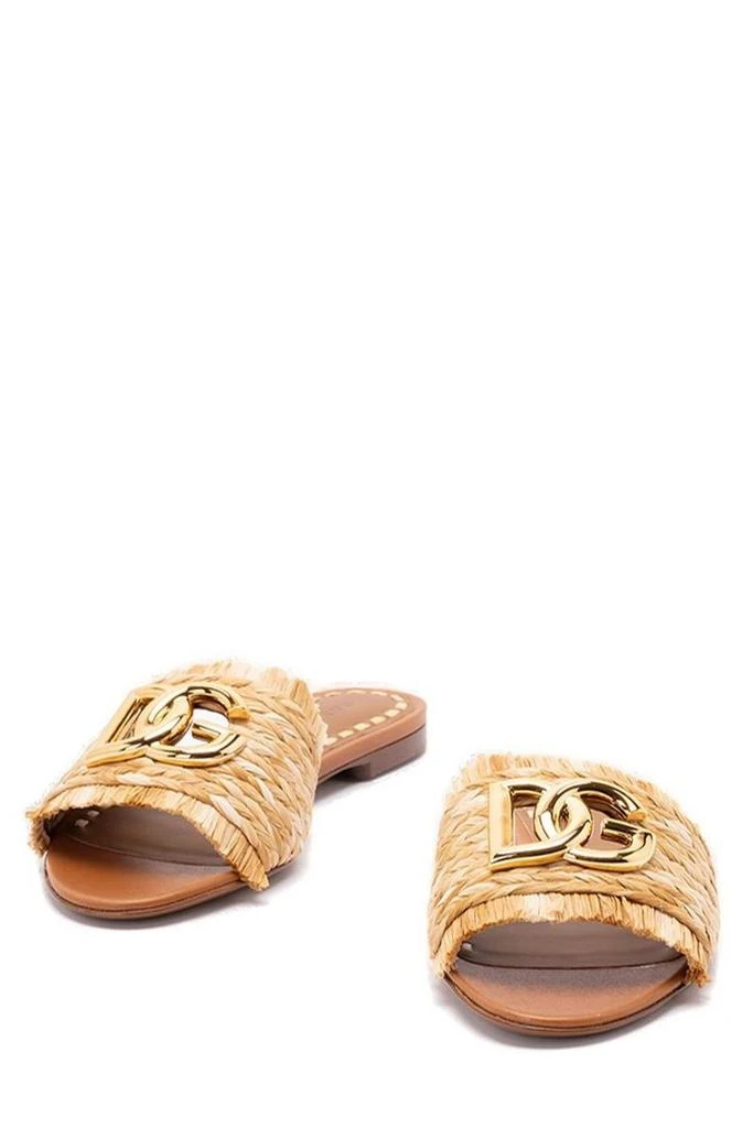 Dolce 
Gabbana Dolce 
Gabbana Logo Plaque Braided Slippers 2