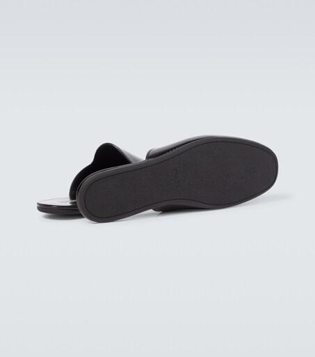 Prada Brushed leather mules - Sandals - Free Shipping - BeyondStyle