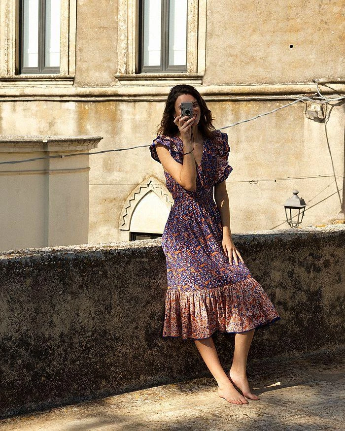 French Connection Anathia Blaire Ruffled Midi Dress 2