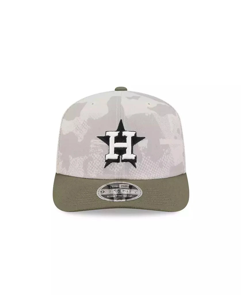 New Era Men's Light Beige/Olive Houston Astros 2025 Armed Forces Day 9SEVENTY Adjustable Hat 3