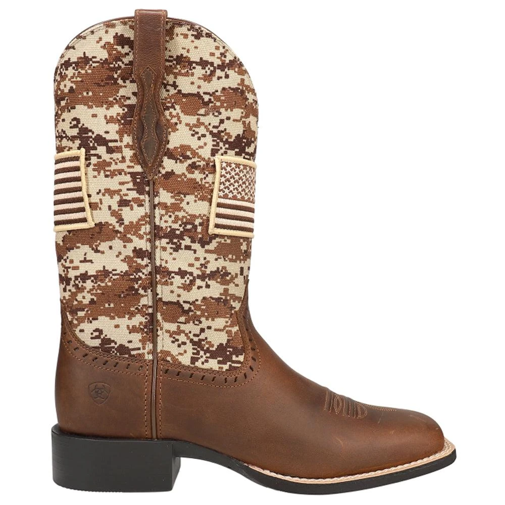 Ariat Round Up Patriot Camo Square Toe Cowboy Boots 1