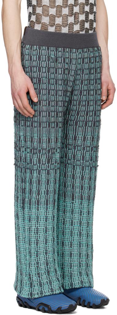 Isa Boulder SSENSE Exclusive Gray & Blue Tick Trousers