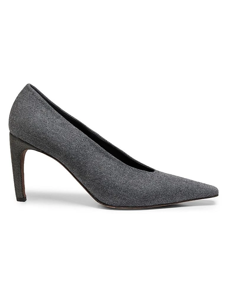 Brunello Cucinelli 75MM Virgin Wool Pumps 1