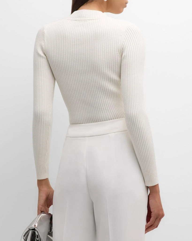 Milly Crystal-Embellished Cutout Knit Top 3