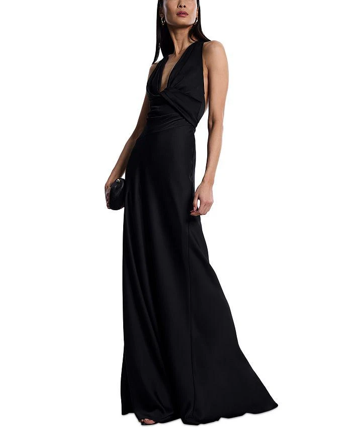 BCBG BCBG Cowl Neck Halter Gown 6
