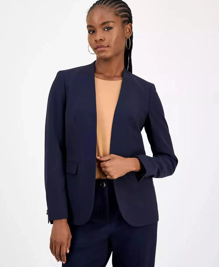 macy's ladies dress suits Le Suit Women's Long Coat and Basic Sheath Dress Set, 10