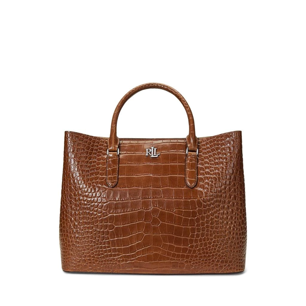 Ralph Lauren Embossed Leather Large Marcy Satchel 1
