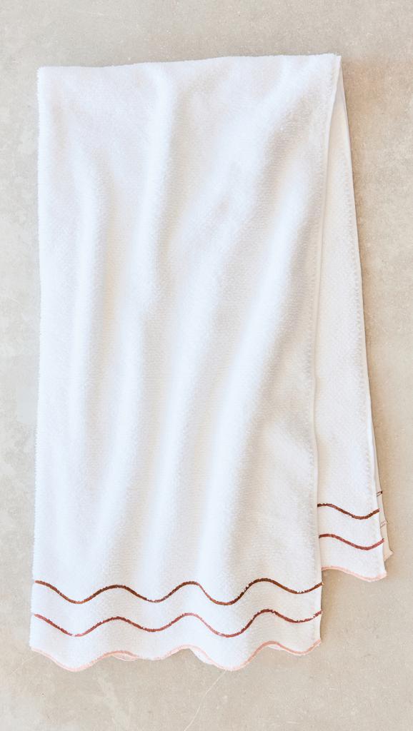 Kassatex Shopbop x Scalloped Bath Towel Set of 2