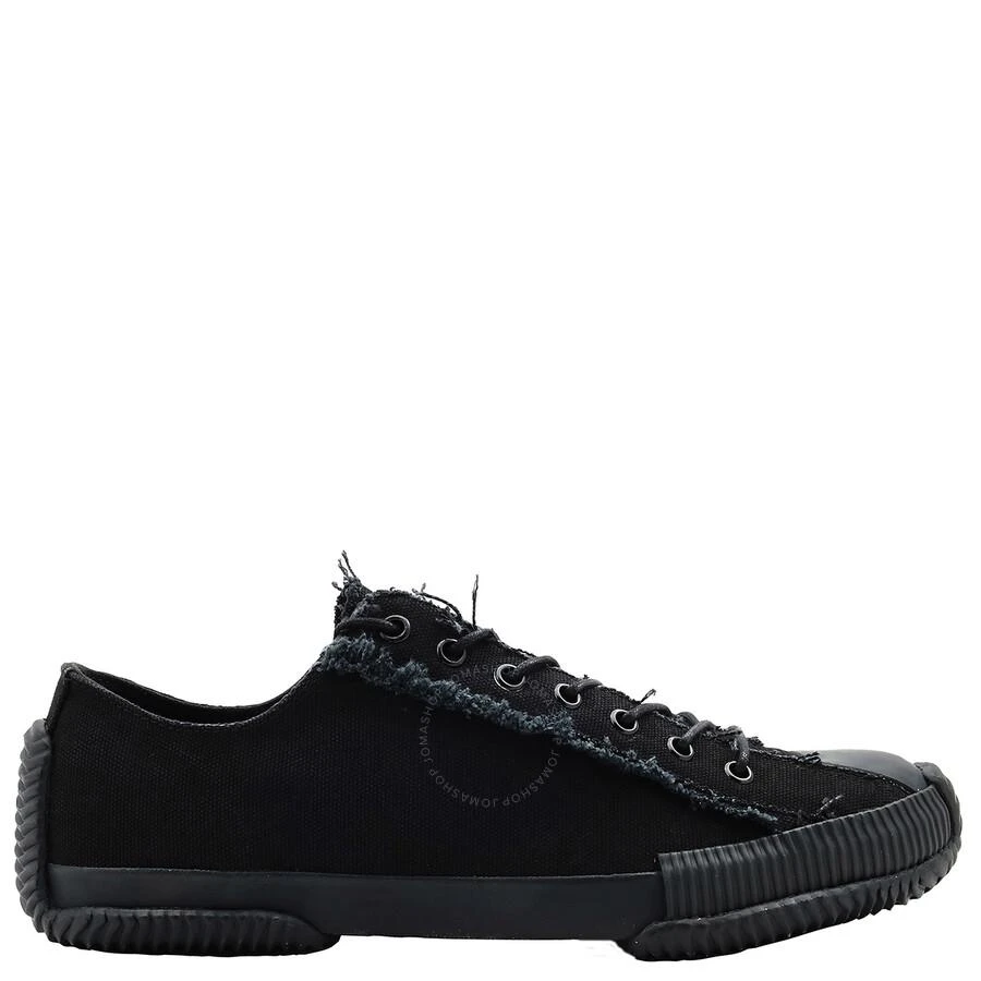 YOHJI YAMAMOTO Men's Black Low Top Lace Up Sneakers 1