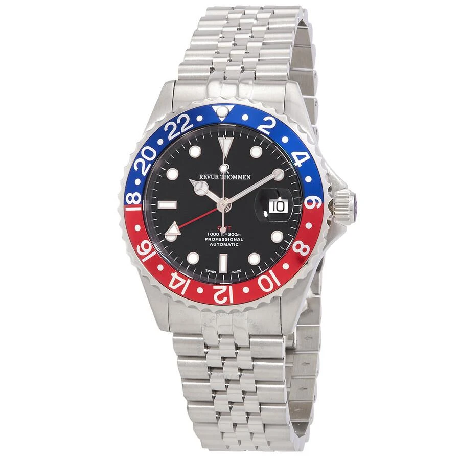 Revue Thommen Diver GMT Automatic Black Dial Men's Watch 17572.2235 1