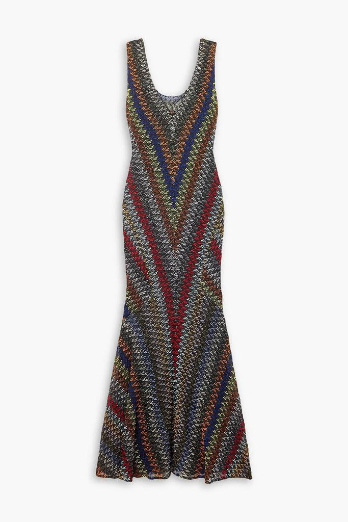 Missoni Metallic crochet-knit maxi dress 1