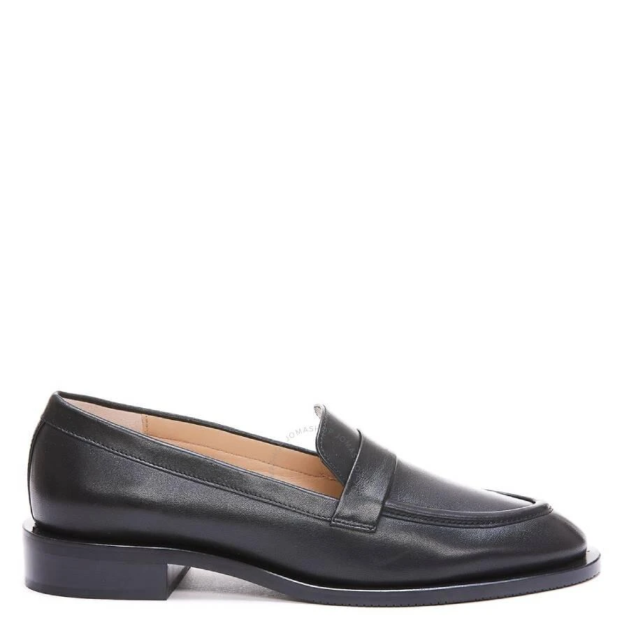 Stuart Weitzman Black Palmer Sleek Nappa Loafers 1