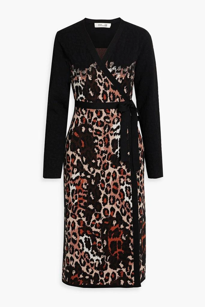 Diane von Furstenberg Savannah jacquard-knit midi wrap dress