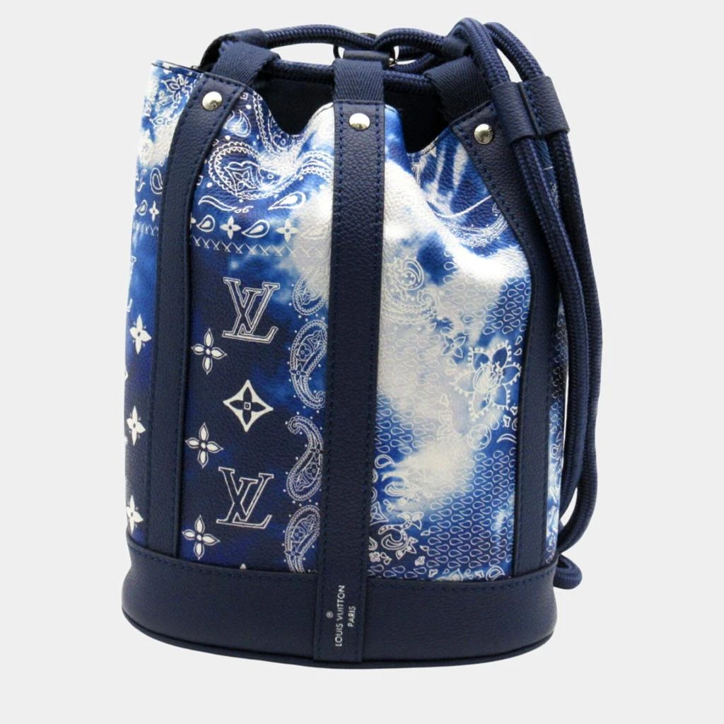 Louis Vuitton Louis Vuitton Randonne PM Coated Canvas Monogram Bandana Blue Shoulder Bag 1