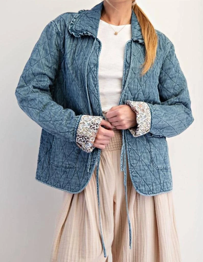 Easel Easel - Bow Front Quilted Jacket 2