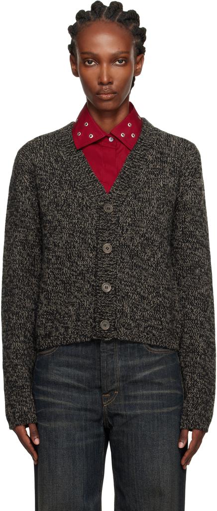 Our Legacy Black & Beige Academy Cardigan - Women's Cardigans