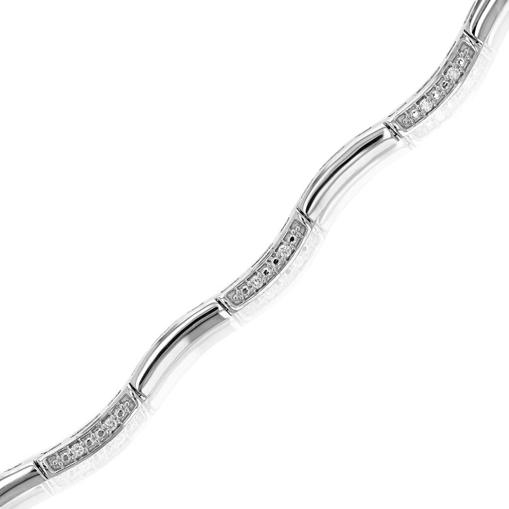 Vir Jewels 1/8 cttw Round Lab Grown Diamond Tennis Bracelet .925 Sterling Silver Channel Set 2