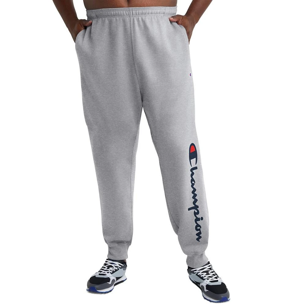 Champion Men's Big & Tall Powerblend Standard-Fit Logo-Print Fleece Joggers 1