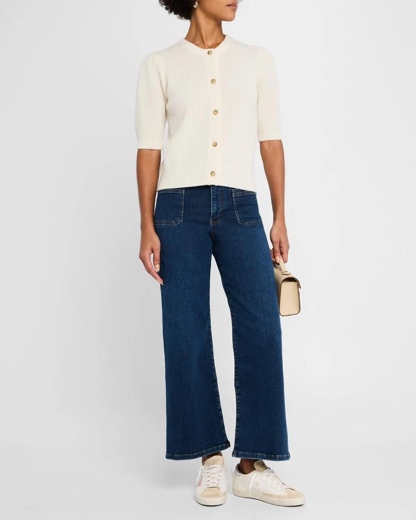 FRAME Shrunken Short-Sleeve Cardigan 2