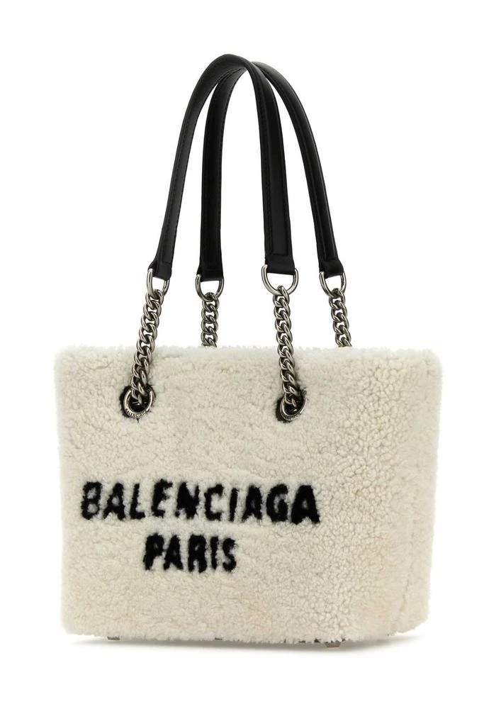 Balenciaga Balenciaga Logo Flocked Tote Bag 3
