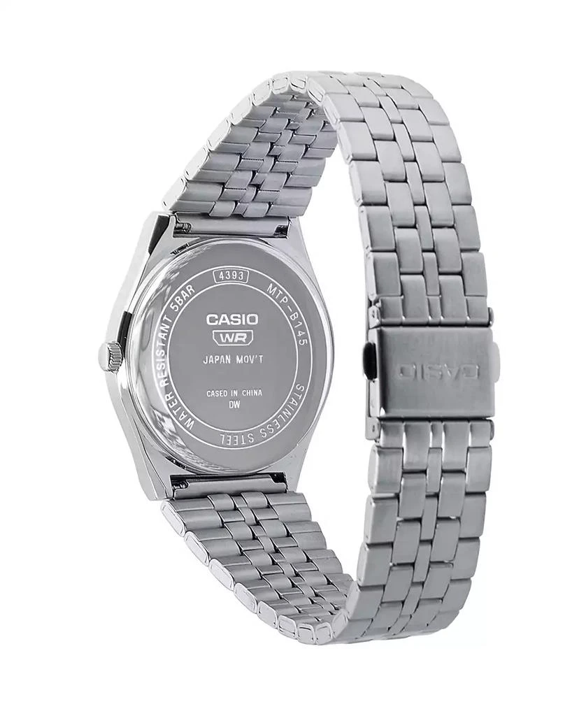 G-Shock Casio Men's Analog Silver-Tone Stainless Steel Watch, 35mm, MTPB145D-4VT 3