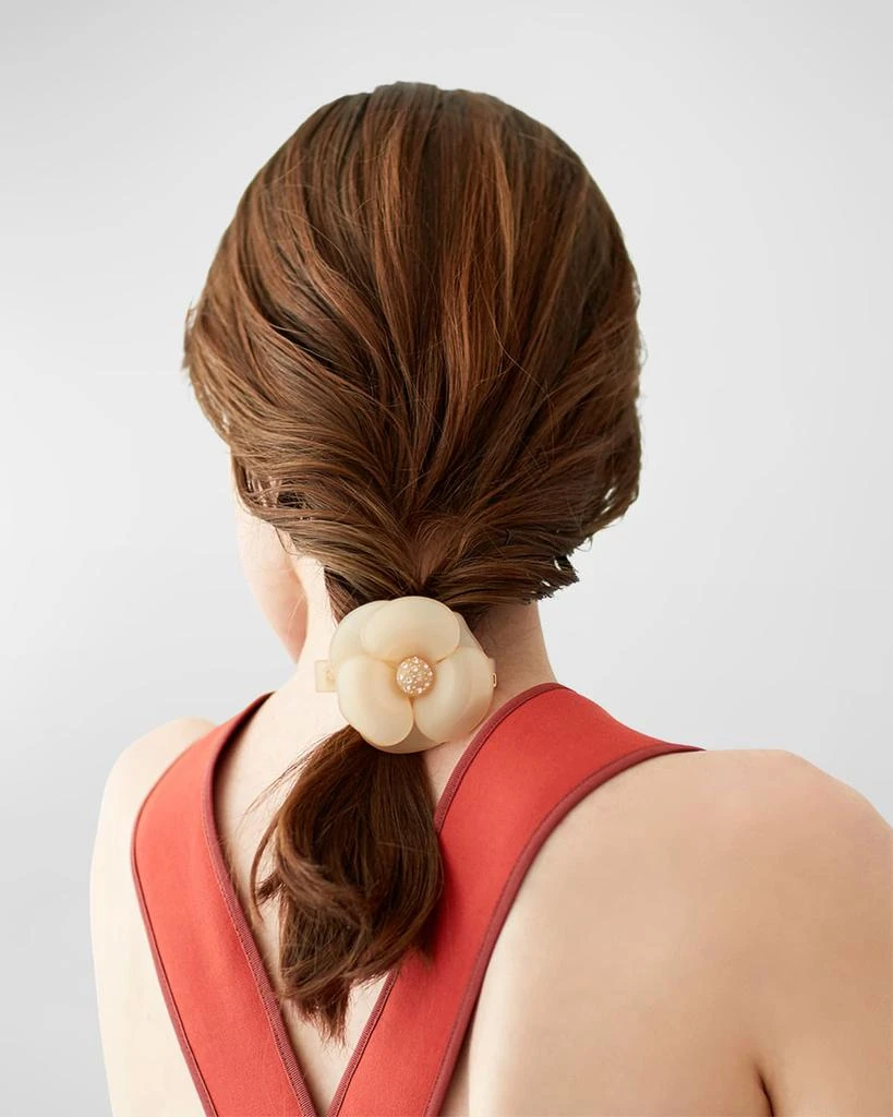 Alexandre de Paris Camelia Flower Crystal Barrette 1