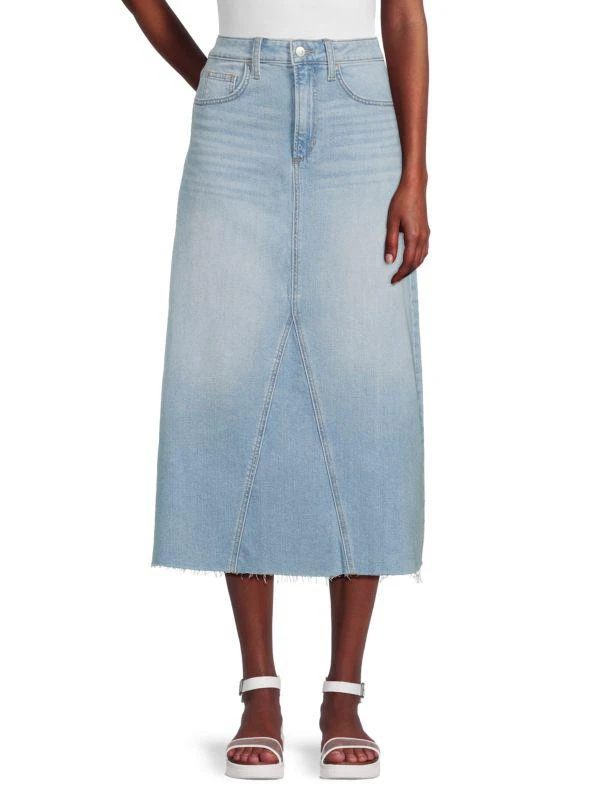 Joe's Jeans Raw Edge Hem Midi Skirt 1
