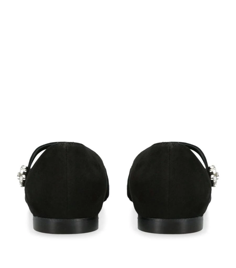 Stuart Weitzman Suede Fleur Mary Jane Flats 2