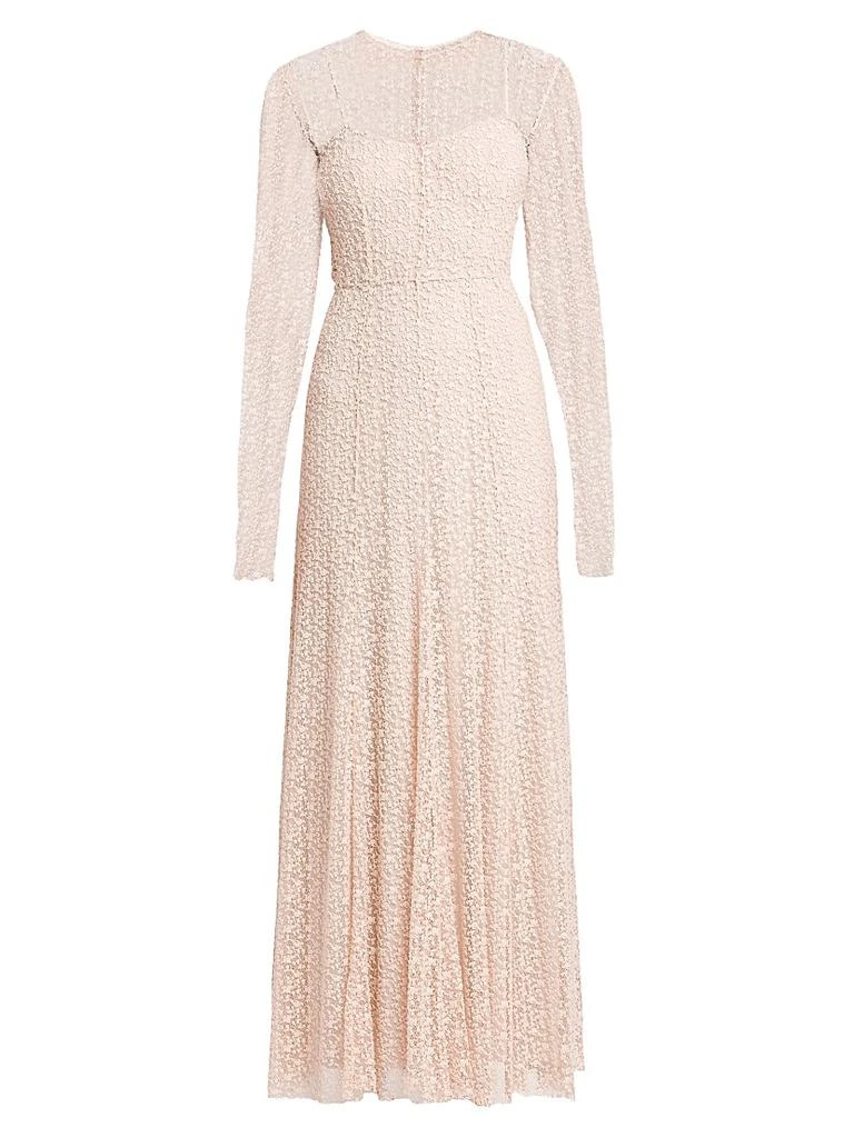 PHILOSOPHY di LORENZO SERAFINI Flocked Lace Long-Sleeve Dress 1