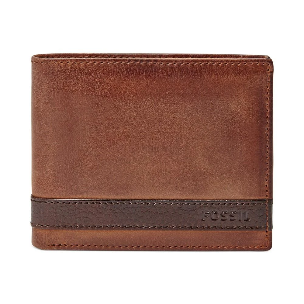 Fossil Men's Quinn Bifold With Flip ID Leather Wallet 1