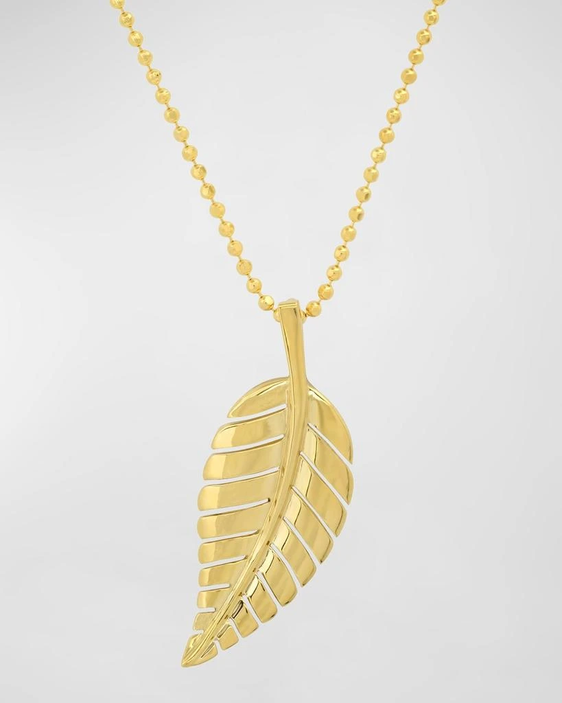 Jennifer Meyer 18K Yellow Gold Leaf Necklace