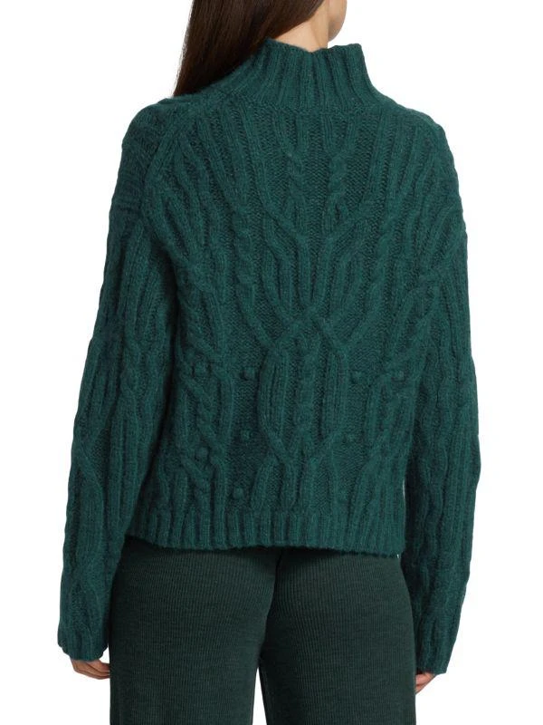 Vince Interlaced Cable Knit Turtleneck Sweater 2