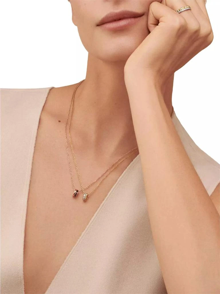 Boucheron Quatre Radiant Edition Two-Tone 18K Gold & 0.10 TCW Diamond Mini Pendant Necklace 2