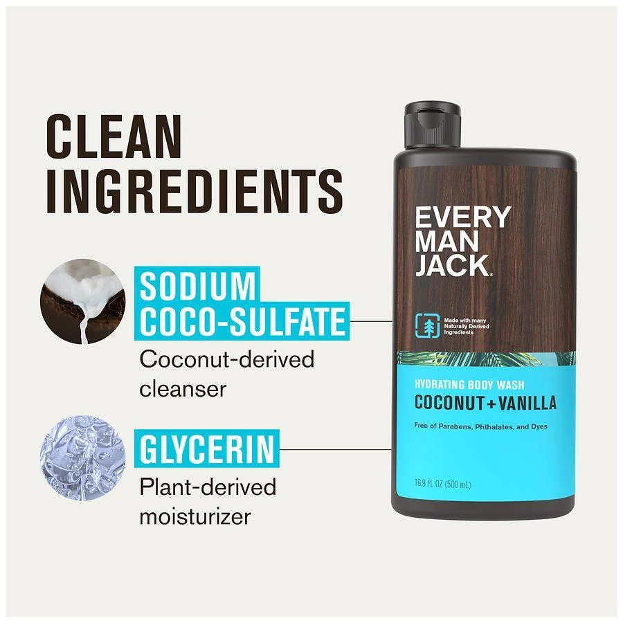 Every Man Jack Body Wash Coconut + Vanilla 7